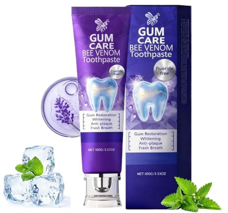 Rolimey Viocore Bee Venom Toothpaste, Natural Teeth Whitening Toothpaste,Teeth Whitening, Fresh Breath, Cleans Thoroughly Removes Stains, Suitable for Men and Women(100ml*1pcs)