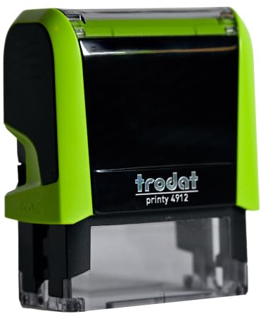 ORIYA GROUP Tampon Encreur Automatique Professionnel Personnalisé (VERT, 4 Lignes)