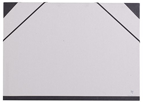 Clairefontaine 44610C Zeichenmappe (Gummizug, Rücken 30 mm, innen: 35 x 50 cm, außen: 37 x 52 cm, ideal zur Aufbewahrung Ihrer Werke) betongrau