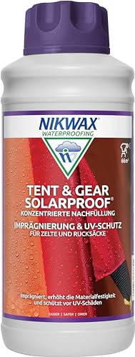 Nikwax Unisex Tent & Gear Solarproof, 1l Imprägnierung, Ohne Farbe, Einheitsgröße EU