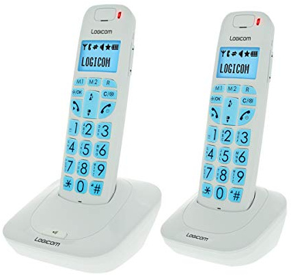 LOGICOM Comfort 250 Duo Schnurlostelefone Touchscreen Weiß