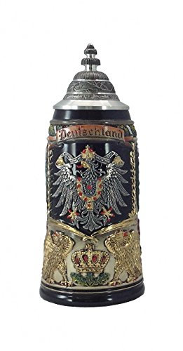 Zöller & Born Boccale da Birra tedesco Caccia di Acquila 1 litro, con certificato