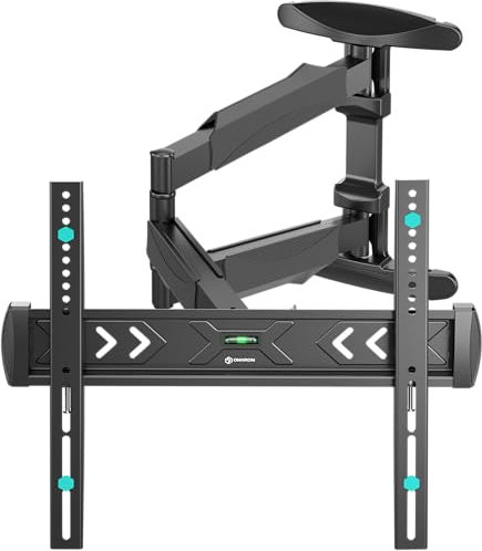 ONKRON Porta TV da Parete 40-75 pollici, Carico 35 kg, Braccio per TV VESA 100x100-400x400 mm, Braccio Televisore Girevole, Inclinabile, Porta Televisore a Muro Universale, Nero, NP47-B