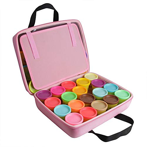 Hermitshell Hard Travel Case for Play-Doh Modeling Compound 40-Pack of Colors 3-Ounce Cans (Only Case) (Pink)