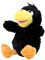 Minifeet Rabe Karl - Kuscheltier Plüschtier Stofftier Spielzeug - kuschelig weich - Geschenk für Kinder Baby Mädchen Junge Geburt Geburtstag Einschulung | Höhe: 21 cm