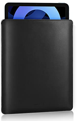 MoKo 9-11 Inch Tablet Sleeve, PU Leather Briefcase Slim Stylish Case Fits New 11-inch iPad Pro M4/iPad Air M2 2024, iPad Air 5/4/3th 10.9/10.5, iPad 10/9/8th Gen 10.9/10.2,Tab S8/S9 11, Black