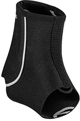Rehband Cavigliera neoprene, supporto per caviglia e articolazione, design sottile per sport e uso quotidiano, Colore:Nero, Misura:M