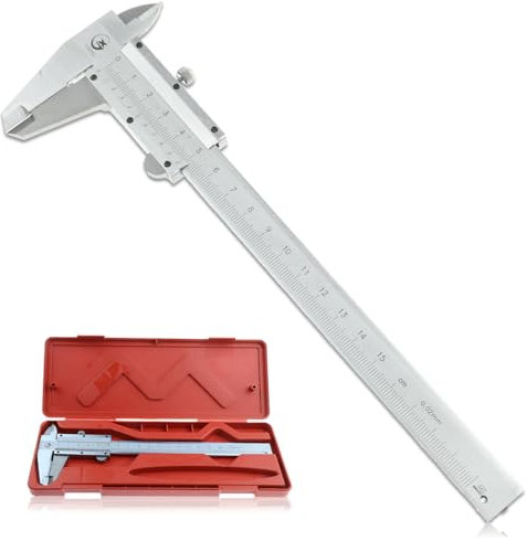 Messschieber 150mm,Edelstahl Messschieber,Schieblehre Analog 0,02 mm / 0,001 Zoll Genauigkeit Messschieber Analog,für Haushalt und Industrie Messung Silber mit Feststellschraube