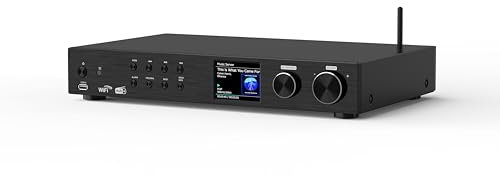 Maxxo Tuner Hi-FI TR05 - Radio Internet Dab+/FM avec Bluetooth, Wi-FI, USB, Spotify, écran Couleur 3,2, télécommande, récepteur Radio numérique