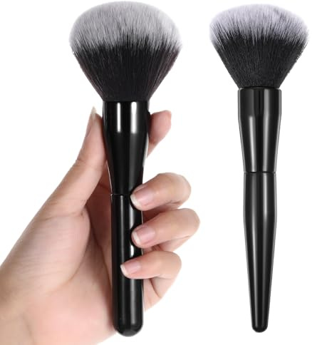 MBAIYO 2 pinceles grandes para polvos, pinceles de maquillaje profesional, para colorete, colorete, colorete, colorete, colorete, colorete, colorete, colorete, colorete, corrector