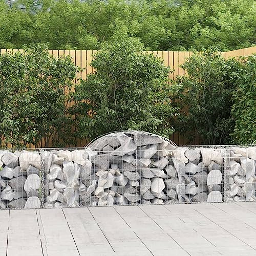 Favemtsl Large Spiral Gabion Basket Raised Garden Bed 78.7x78.7x19.7 Outdoor Planter Galvanized Iron Raised Planter Box for Patio Backyard Landscaping Projects