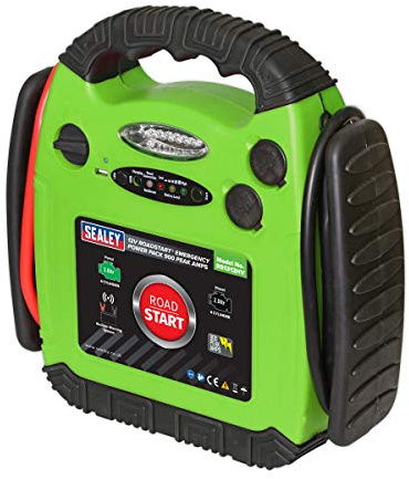 Sealey Rs1312Hv Roadstart Emergency Power Pack 12V 900 Peak Amps Hi-Vis Green