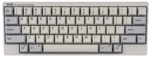 HHKB Classic Tastatur PD-KB401W, Gedruckte Tastenkappen, Professionelle Mechanische 60% Tastatur, USB-C (Weiß)