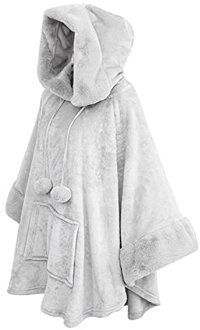 Bärbar filt huvtröja överdimensionerad sweatshirt filt med stor ficka. Mysig filt med huva för kvinnor män vuxna. Söt sak roliga presenter till flickvänner mamma på födelsedag jul