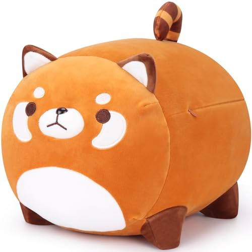 15.7 inch Red Panda Plush Toy Stuffed Animal Pillow Plush Pillow Cuddly Toy Cuddle Pillow Cute Plush Stuffed Red Panda Soft Chubby Cushion Toys Christmas Birthday New Year Gift for Boys Girls