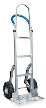 The Workplace Depot Aluminium Sack Truck – Lightweight 10.65kg with 300kg Load Capacity, Pneumatic Rubber Tyres and Non Slip Base Plate – Heavy Duty Trolley for Warehouses,Couriers and Industrial Use