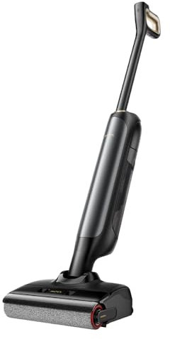 Mova M10 Nass Trockensauger, Flaches 180°, 90° Drehbar, 0,9 kg Gewicht, 75 °C Bürstenreinigung, 5 Min. Heißlufttrocknung, Verhedderungsfrei, Bürste mit Doppelichtungsrotation, 18 kPa Saugkraft