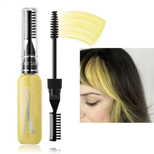 Gvblkq Peigne à craie pour cheveux, ensemble de mascara de couleur pour cheveux, teinture temporaire pour cheveux, craie lavable pour cheveux, accessoires de mise en évidence des cheveux, 8 couleurs