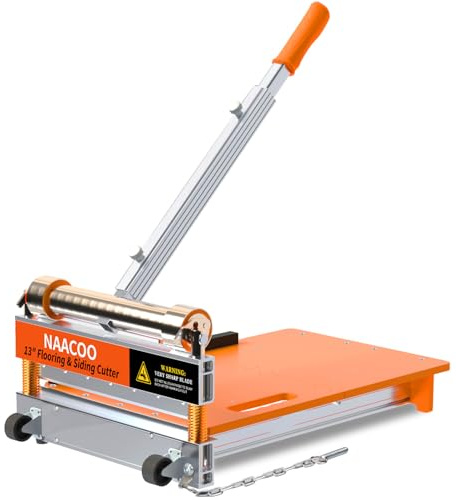 NAACOO 17mm Heavy Duty Laminate/Vinyl Floor Cutter, 13” Vinyl Plank Cutter with Wheel – Just 1 Step Meet Angle&Length Cutting, Flooring Tools - Cuts Laminate Floor, Engineer Wood, LVP/T, VCT, SPC, WPC
