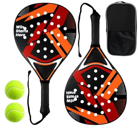 Raqueta De Tenis para Adultos | Portátil Antideslizante Y Antivibraciones,Conjunto Completo de Palas de Tenis | para Adultos Jovenes y Ninos Deportes Playa Exterior Interior