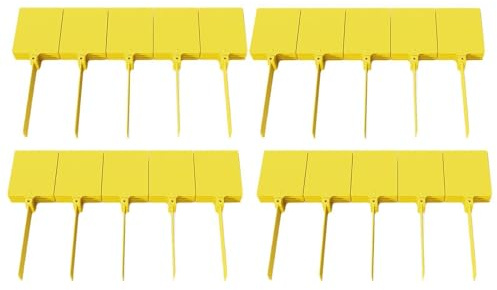 Logistics Labels - Security Shipping Seals, 100 Logistics Labels, Writable Marker Ties | Waterproof Label for Labeling, 100 Self-Locking Logistic Use Big Tags, Cable Ties Label, Shipping, Transportat