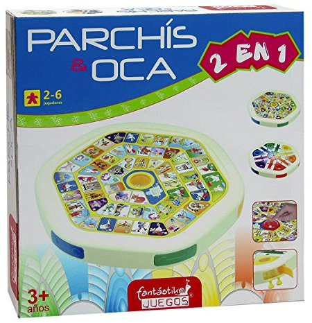 Juinsa- Parchís Oca automático, 2 a 6 jugadores, 37 x 16 x 37 cm (9626), de 3 a 9 años.