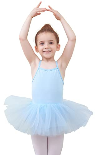 Tancefair Chicas' Camisola Vestido tutú de ballet Algodón Traje de ballet Ballet Dance Leotard Correas ajustables Leotardo de gimnasia Ropa de baile de vestuario