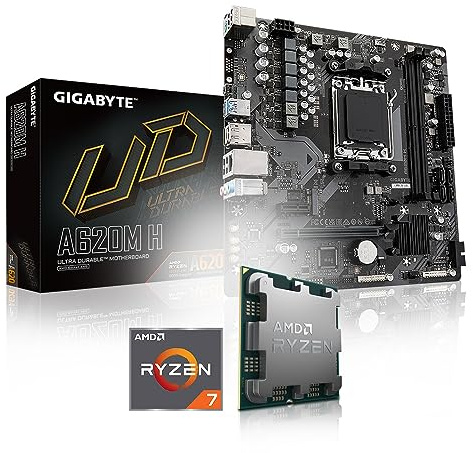 Memory PC Kit d'évolution PC Ryzen 7 7700X 8X 4.5 GHz, Gigabyte A620M H, Entièrement assemblé et testé.