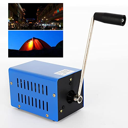 20 W handvevgeneratorer, bärbar nöddynamotor, liten handvev med USB-kontakt vev generator utomhus multifunktionell strömförsörjning nödladdare för utomhusbruk, på resa och camping