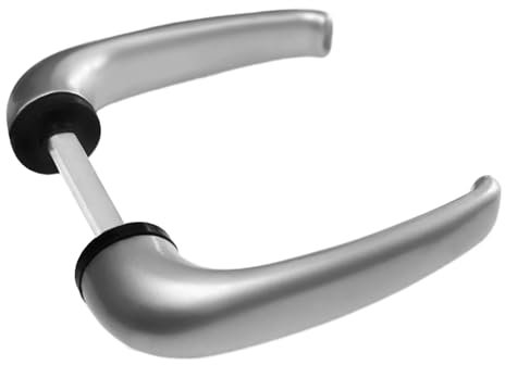 Sivenci - Ensemble de Poignées pour Portes Sans Rosace | Poignée Sans Rosace pour Porte (Ensemble) | Argent