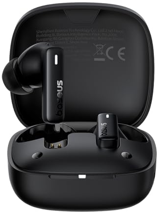 Baseus Bowie E19 Wireless Earphone Bluetooth 5.3 Large Bass 12mm Drives IPX5 Waterproof Headphones 30 Hour Battery Life Headphones