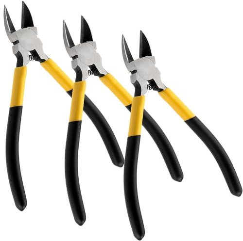 JIEHIN 3 Pinza Diagonale a Taglio Laterale, Tronchese di Precisione, Tagliafili per Artigianato e Gioielli, 160 mm