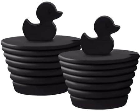 Bouchon De Vidange De Canard en Silicone, Bouchon d'eau À Joint en Caoutchouc Conique en SpiraleRésistant Aux Hautes Températures, Bouchon De Vidange D'évier De Salle De Bain Ou Baignoires