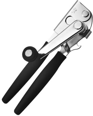 Abrelatas manual profesional – comercial y de alto rendimiento | seguro sin bordes afilados | manivela suave + mango ergonómico | ideal para personas mayores, cocina, camping