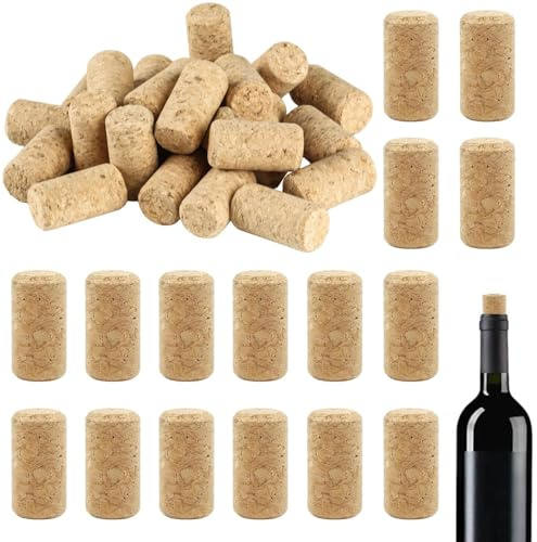 35 Premium Natural Cork Stoppers for Wine Bottles, DIY Crafts, and Home Brewing – Versatile and Airtight