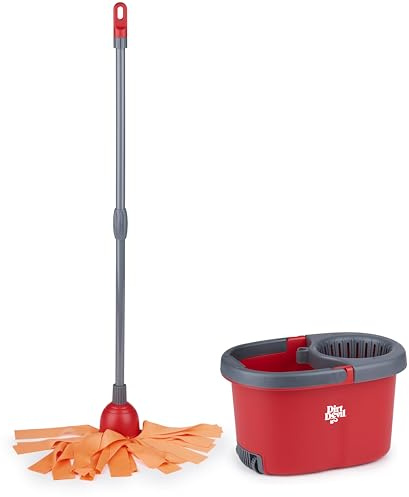 Dirt Devil Juguetes a Partir de 3 años – Fregona con Cubo y escurridor – Kit de Limpieza para niños para Promover el Juego de rol y la motricidad – 2 Piezas de Juguete de Limpieza