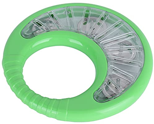 HUSHUI Tamburello in Metallo Jingles Divertente Strumento a Percussione Portatile per Feste Karaoke Matrimonio Verde 1 Pezzo