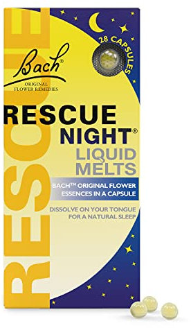 Rescue Remedy, Night Liquid Melts, 28 Capsules, All Natural, Flower Essences, Natural Sleep Support for Adults & Children