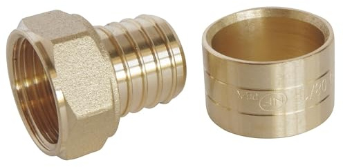 SOMATHERM FOR YOU, Raccord à glissement écrou tournant 15/21 pour tube PER Ø20 - Montage facile, résistant à la corrosion, certifié NF, pression max 10 bars, température 5°C à 90°C