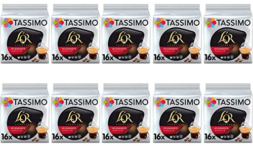 TASSIMO L'OR Espresso Splendente Capsules de café T-Discs Pods 10 Pack, 160 boissons
