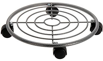 Spetebo Rullo per piante in metallo, Ø 35 cm, sottopentola per vasi di fiori, rotolo per piante