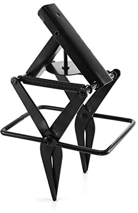 QWORK® Mole Trap, Gopher Trap Mechanical Eliminator with Quick Scissors, Black