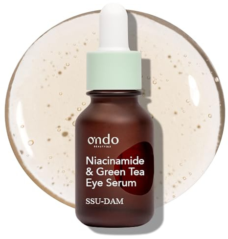 Ondo Beauty 36.5 Niacinamide & Green Tea Eye Serum – Sérum Iluminador, Calmante para el Contorno de Ojos con Niacinamida y Té Verde, Combate los Signos de la Edad y las Ojeras | Cosmética Coreana 15ml