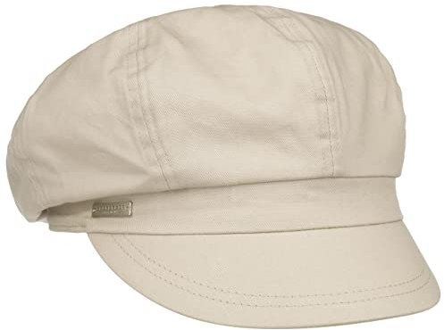 Seeberger Azalee Ballonmütze Damencap Newsboy-Mütze Balloncap Baumwollcap Sommercap Damen - mit Schirm, Futter Sommer Frühling-Sommer - One Size beige
