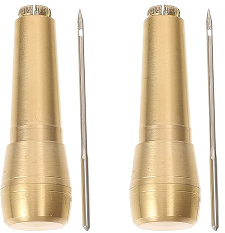 Anneome 4 Piezas Herramientas De Cuero Zapatero Artesanía En Cuero Con Agujas Grapadora De Cuero Punzones Punzonados Punzones Para Coser a Mano Sastres Suite Trabaja Cobre Zapatos Puestos