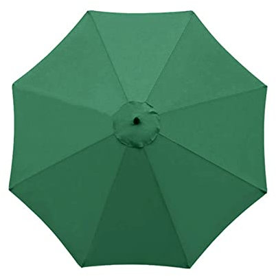 XQZMD Parasol Replacement Canopy - Sun Umbrella Fabric Cover with 6/8 Ribs, 2.7m/3m Garden Canopy Cover Top for Patio Umbrella (Green-2.7 m/8 ribs)
