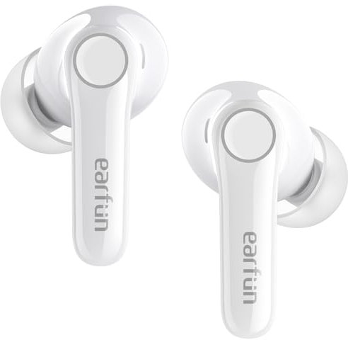 EarFun Air Pro 4 Auriculares Inalambricos Bluetooth, Auriculares con Cancelación de Ruido Adaptativa, aptX Lossless, Hi-Res Audio, LDAC, 6 Micrófonos, Batería de 52 Horas, Multipunto, Bluetooth 5.4