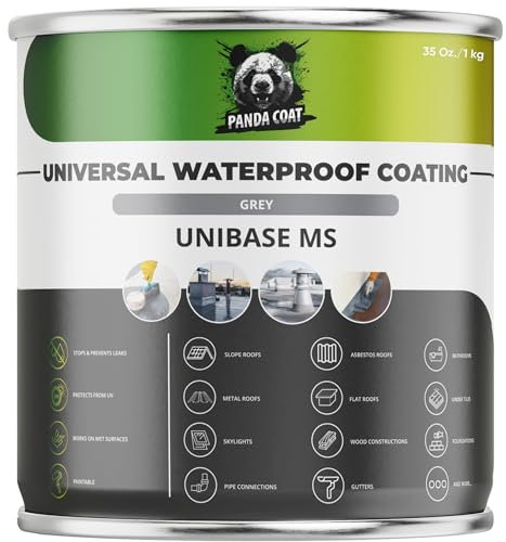 Liquid Rubber Universal Waterproof Sealant - Universal Sealant Indoor & Outdoor - Concrete, Metal & Wood, Flex Roof Leak & Metal Roof - Cold & Wet Weather - PandaCoat - Made in EU (1 kg)