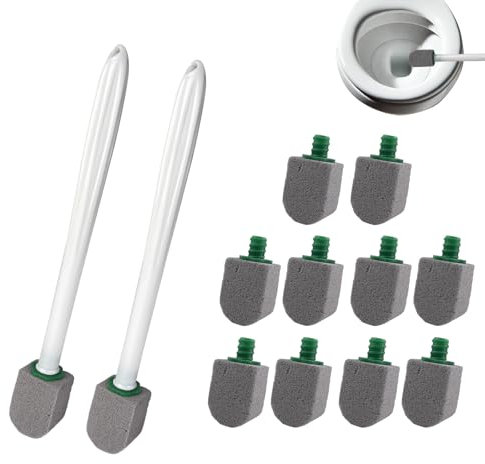 VELLUSTRA 10 PCS Brosse de Nettoyage en Pierre Ponce, Pierre de Nettoyageavec Poignée Réutilisable, Brosse de Nettoyage Pierre Ponce WC, pour Toilette, Salle de Bain Élimine Les Taches Tenaces