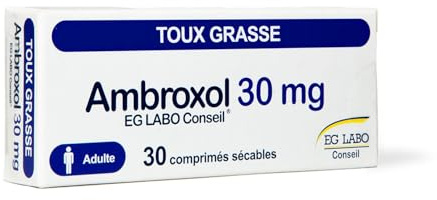 Ambroxol Cough Reliever Tablets, 30 Count, Pack of 5 - Ambroxol Hydrochloride for Sore Throat, Chest Congestion, Cough, Flu - Adult Tablets - European Union Manufacturer - Expectorant Mucolytic